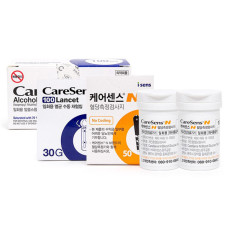 케어센스N 혈당시험지100매 침100매 솜100매