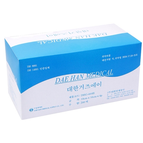 대한위재 일반거즈_4x4x4p (10cmX10cm)